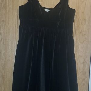 Lands' End Black Velvet Dress